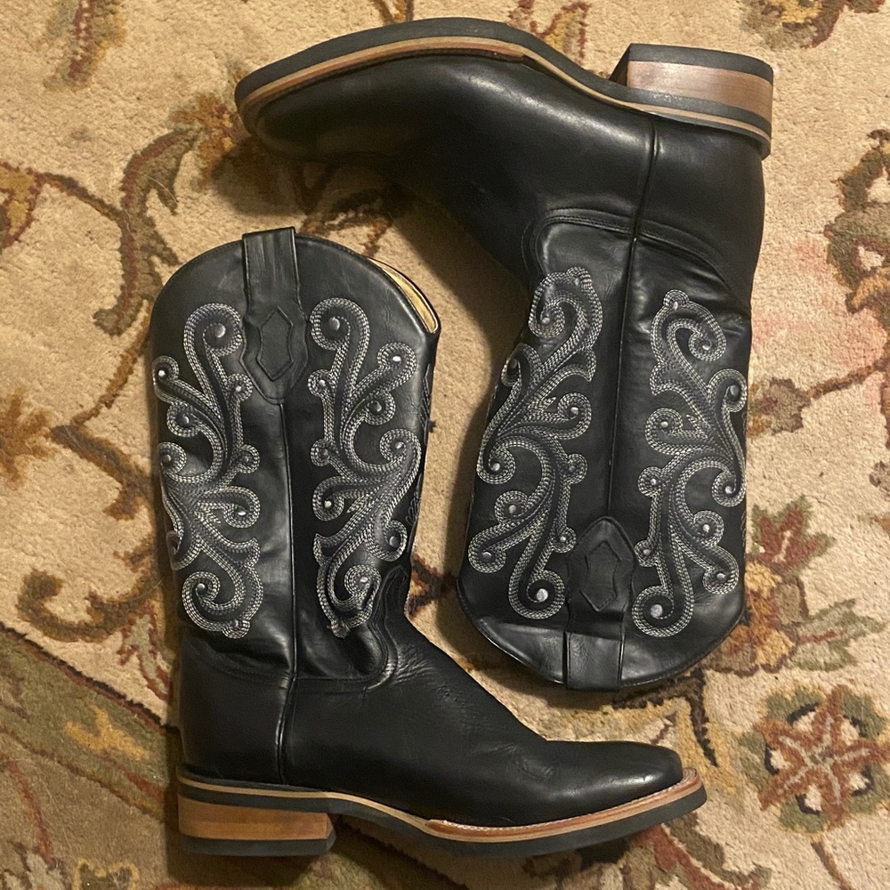 Ferrini Cowboy Boots, Men's Genuine Leather Square Toe Western Stitch men’s 11EE